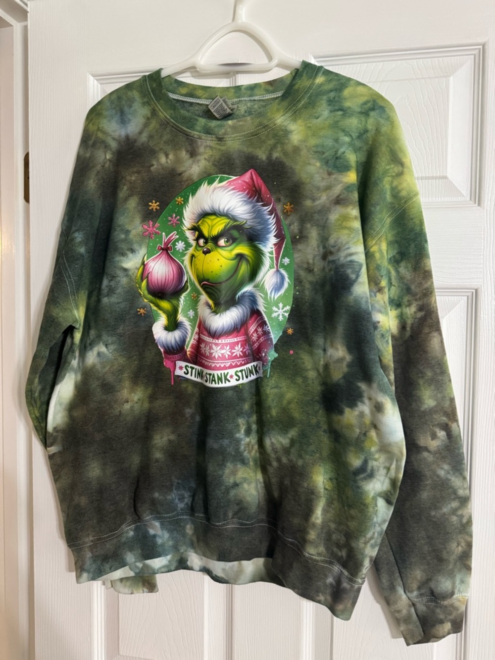 Grinch Tie-Dye Crewneck Sweatshirt - Green